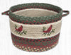 Earth Rugs UBP-25 Holly Cardinal Printed Utility Basket 13``x9``