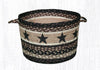 Earth Rugs UBP-313 Black Stars Printed Utility Basket 17``x11``