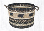 Earth Rugs UBP-313 Cabin Bear Printed Utility Basket 17``x11``