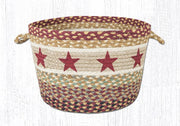 Earth Rugs UBP-357 Burgundy Star Printed Utility Basket 17``x11``