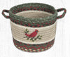 Earth Rugs UBP-25 Holly Cardinals Printed Utility Basket 9``x7``