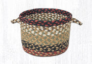 Earth Rugs UB-19 Burgundy/Mustard Utility Basket 9``x7``