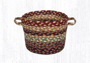 Earth Rugs UB-357 Burgundy/Gray/Cream Utility Basket 9``x7``