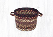 Earth Rugs UB-371 Black Cherry/Cholocate/Cream Utility Basket 9``x7``