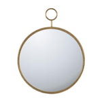 Benzara Oval Shape Metal Frame Wall Mirror, Large, Gold