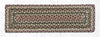 Earth Rugs RC-324 Olive/Burgundy/Gray Rectangle Stair Tread 27"x8.25" (Set of 13)