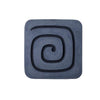 Benzara Sandstone Wall Decor with Square Spiral Design, Gray and Black