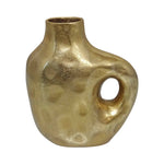 Sagebrook Home 18457-01 Metal, 11" Hammerd Cut-Out Vase, Gold