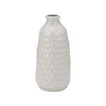 Sagebrook Home 13922-26 Ceramic, 9" Dimpled Vase, Oatmeal
