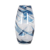 Sagebrook Home 18562-01 Glass, 12" Swirl Vase, Blue