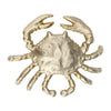 Sagebrook Home 17834 Metal, 7", Crab Deco, Champagne
