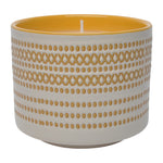 Sagebrook Home 80201-01 5" 15Oz X Dots Citro Candle, Yellow