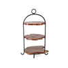 Imax Worldwide Home Preston Three Tier Teak Wood Tray