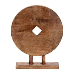 Sagebrook Home 18025-02 Wood, 15" Round Table Decor, Brown