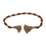Sagebrook Home 17511-02 Wood, 33" 2-Tone Bead Garland, Natural