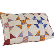 Benzara 3 Piece Microfiber Full Size Quilt Set with Geometric Print, Multicolor