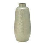 Sagebrook Home 16944-04 Ceramic, 15" Carved Vase, Cucumber
