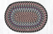 Earth Rugs C-43 Burgundy/Blue/Gray Oval Placemat