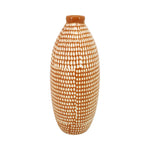 Sagebrook Home 16813-01 Ceramic, 9" Dotted Vase, Burnt Orange