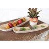 Kalalou CMH1025 Set Of Two Hand Carved Oval Wooden Bowls