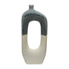 Sagebrook Home 18474-03 Ceramic, 26" Curvy Open Cut-Out Vase, Blue/White