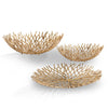 SPI Home Coral Tray and Bowls Set of 3