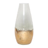Sagebrook Home 18267-06 Glass, 19" Gold Dipped Vase, Clear