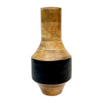 Sagebrook Home 18470-01 Mango Wood, 11" 2-Tone Vase, Brown/Black