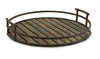 IMAX Worldwide Home CKI Vermont Iron and Wood Tray