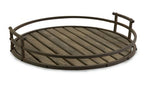 IMAX Worldwide Home CKI Vermont Iron and Wood Tray