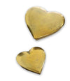 Kalalou NRS1157 Cast Aluminum Heart Boxes, Gold Set of 2