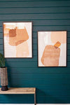 Kalalou CHH1325 Set of Two Framed Abstract Prints Under Glass