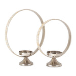 IMAX Worldwide Home Alessia Mother of Pearl Candleholders - Set of 2