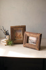 Kalalou NMCC1044 Set Of Two Recycled Wooden Photo Frames