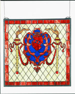 Meyda Lighting 44908 20"W X 20"H Victorian Shield Stained Glass Window Panel