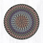 Earth Rugs C-43 Burgundy/Blue/Gray Heart Placemat 12``x17``