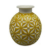 Sagebrook Home 17161-03 Ceramic, 6" Daisy Vase, Mustard