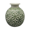 Sagebrook Home 17161-05 Ceramic, 6" Daisy Vase, Dark Sage