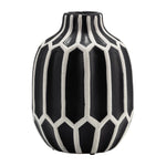 Sagebrook Home 17144 Ceramic, 8" Decorative Vase, Black/White