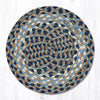 Earth Rugs MS-05 Blue/Natural Round Swatch 10``x10``