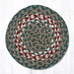 Earth Rugs MS-09 Green/Burgundy Round Swatch 10``x10``