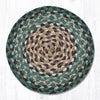 Earth Rugs MS-13 Dark Green Round Swatch 10``x10``