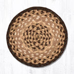 Earth Rugs MS-17 Chocolate/Natural Round Swatch 10``x10``