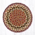 Earth Rugs MS-24 Olive/Burgundy/Gray Round Swatch 10``x10``