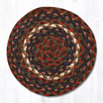 Earth Rugs MS-40 Burgundy/Gray Round Swatch 10``x10``