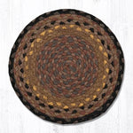 Earth Rugs MS-99 Brown/Black/Charcoal Round Swatch 10``x10``
