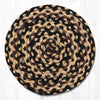 Earth Rugs MS-123 Ebony/Ivory/Chocolate Round Swatch 10``x10``