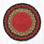 Earth Rugs MS-238 Burgundy/Olive/Charcoal Round Swatch 10``x10``