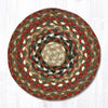 Earth Rugs MS-300 Honey/Vanilla/Ginger Round Swatch 10``x10``