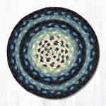 Earth Rugs MS-312 Blueberry/Cream Round Swatch 10``x10``